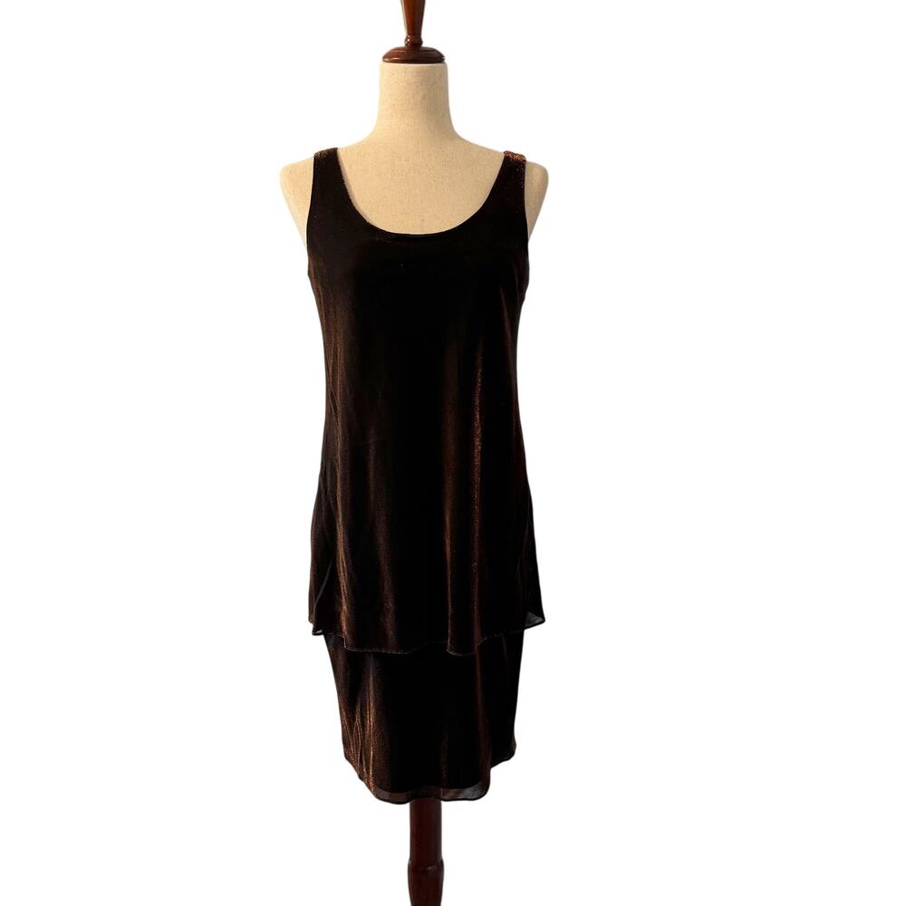 VTG Patra Petite formal Dance 6 Iridescent Brown Copper NWT Vintage Dark Fairy